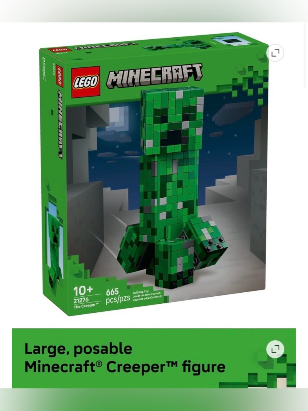 LEGO Minecraft Large Posable Creeper Figure New In Box - Picture 2 of 10